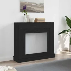 vidaXL Öppen spis infattning svart ek 100x30x87,5 cm konstruerat trä