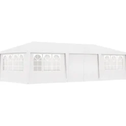 vidaXL Professionellt partytält med väggar 4x9 m vit 90 g/m² - Partytält & paviljoner