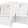Hot Professionellt partytält med väggar 2,5x2,5 m vit 90 g/m² - Partytält & paviljoner Tält & Lusthus