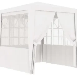 Hot Professionellt partytält med väggar 2,5x2,5 m vit 90 g/m² - Partytält & paviljoner Tält & Lusthus