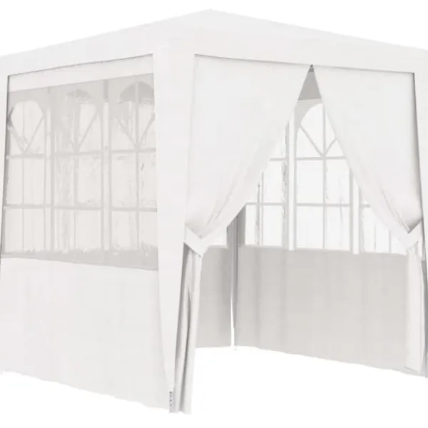 Hot Professionellt partytält med väggar 2,5x2,5 m vit 90 g/m² - Partytält & paviljoner Tält & Lusthus
