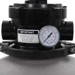 vidaXL Sandfilter med 4-vägsventil grå 350 mm