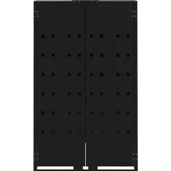 Clearance Skjul för sopkärl för 3 platser svart 207x79x117 cm stål Skjul, Garage & Carports