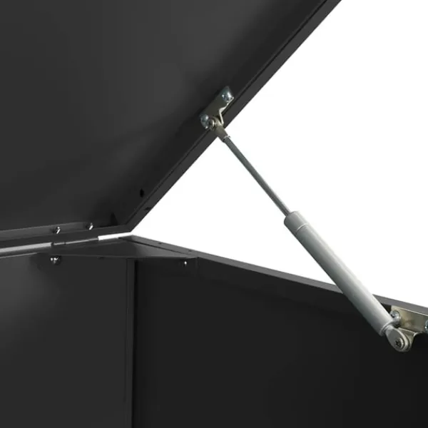 Outlet Skjul för sopkärl för 2 platser svart 138x79x117 cm stål Skjul, Garage & Carports
