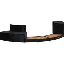 vidaXL Spa Frame Black Resin Rotting och Acacia Wood