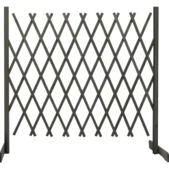 vidaXL Spaljéstaket grå 180x100 cm massivt granträ - Staket