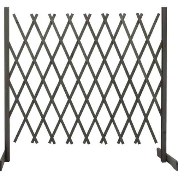 vidaXL Spaljéstaket grå 180x100 cm massivt granträ - Staket