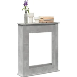 Sale Spiselkrans betonggrå 75x20x87,5 cm konstruerat trä Öppna Spisar