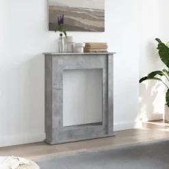 Sale Spiselkrans betonggrå 75x20x87,5 cm konstruerat trä Öppna Spisar