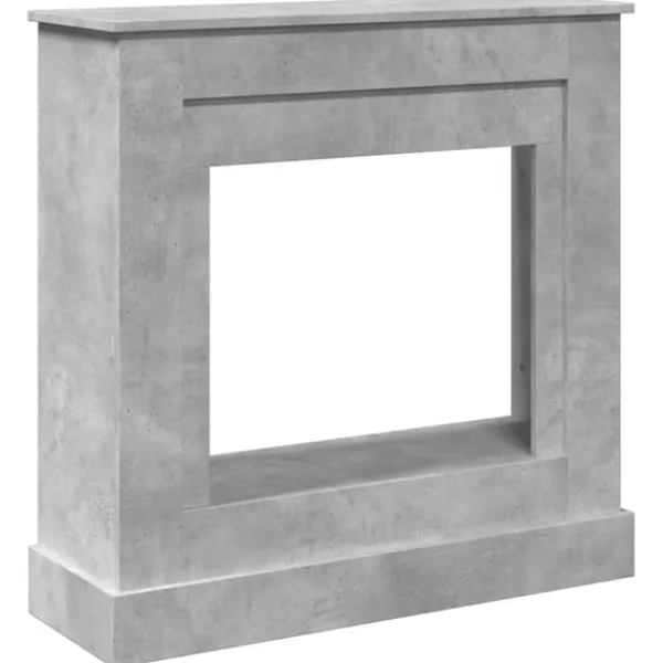 New Spiselkrans betonggrå 90x30x90 cm konstruerat trä Öppna Spisar