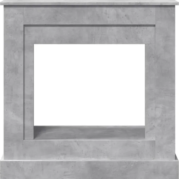 New Spiselkrans betonggrå 90x30x90 cm konstruerat trä Öppna Spisar