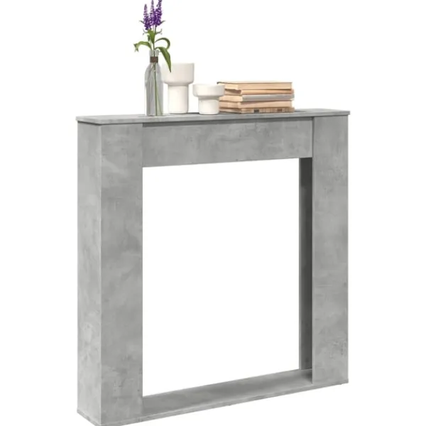 Best Spiselkrans betonggrå 100x20x100 cm konstruerat trä Öppna Spisar
