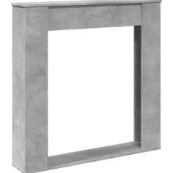 Best Spiselkrans betonggrå 100x20x100 cm konstruerat trä Öppna Spisar