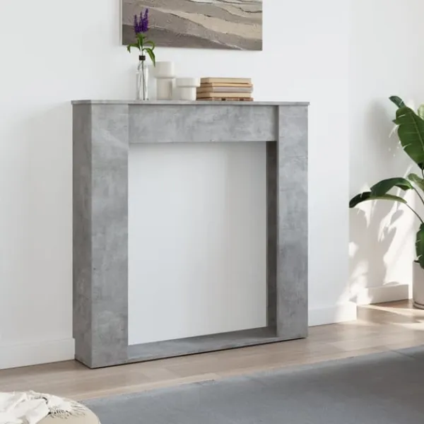 Best Spiselkrans betonggrå 100x20x100 cm konstruerat trä Öppna Spisar