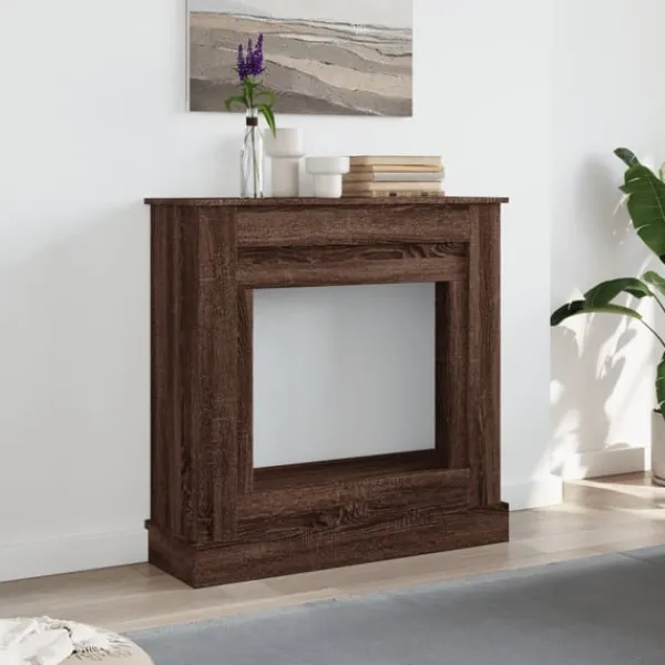 vidaXL Spiselkrans brun ek 90x30x90 cm konstruerat trä