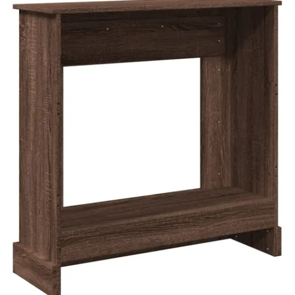 vidaXL Spiselkrans brun ek 90x30x90 cm konstruerat trä