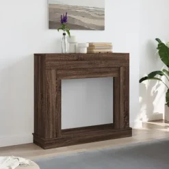 Clearance Spiselkrans brun ek 100x30x87,5 cm konstruerat trä Öppna Spisar