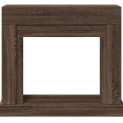 Clearance Spiselkrans brun ek 100x30x87,5 cm konstruerat trä Öppna Spisar