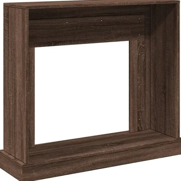 Clearance Spiselkrans brun ek 100x30x87,5 cm konstruerat trä Öppna Spisar