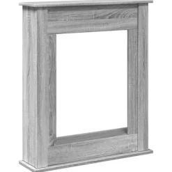 New Spiselkrans grå sonoma 75x20x87,5 cm konstruerat trä Öppna Spisar