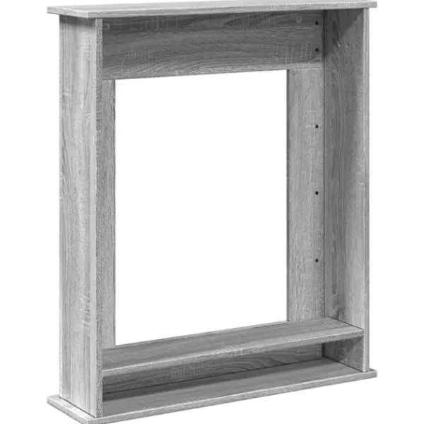 New Spiselkrans grå sonoma 75x20x87,5 cm konstruerat trä Öppna Spisar