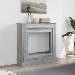 Online Spiselkrans grå sonoma 90x30x90 cm konstruerat trä Öppna Spisar