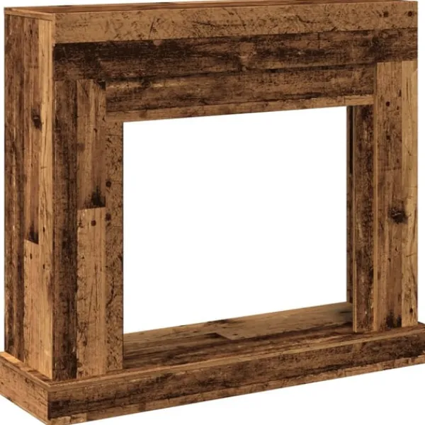 Sale Spiselkrans åldrat trä 100x30x87,5 cm konstruerat trä Öppna Spisar