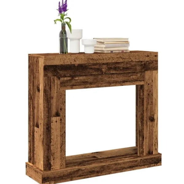 Sale Spiselkrans åldrat trä 100x30x87,5 cm konstruerat trä Öppna Spisar