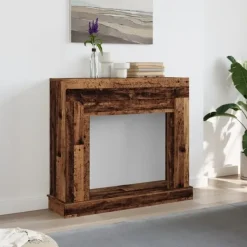 Sale Spiselkrans åldrat trä 100x30x87,5 cm konstruerat trä Öppna Spisar