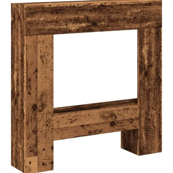 Sale Spiselkrans åldrat trä 81x18x82 cm konstruerat trä Öppna Spisar