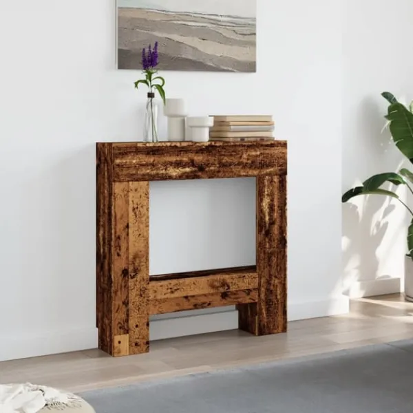Sale Spiselkrans åldrat trä 81x18x82 cm konstruerat trä Öppna Spisar