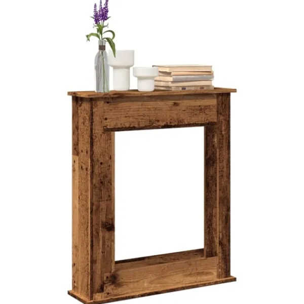 Best Spiselkrans åldrat trä 75x20x87,5 cm konstruerat trä Öppna Spisar