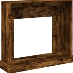 Online Spiselkrans rökfärgad ek 100x30x87,5 cm konstruerat trä Öppna Spisar