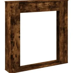 Clearance Spiselkrans rökfärgad ek 100x20x100 cm konstruerat trä Öppna Spisar