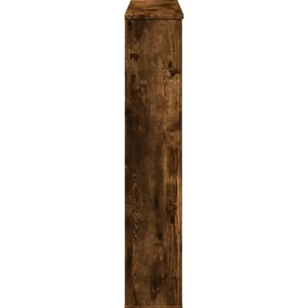 Clearance Spiselkrans rökfärgad ek 100x20x100 cm konstruerat trä Öppna Spisar