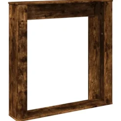 Clearance Spiselkrans rökfärgad ek 100x20x100 cm konstruerat trä Öppna Spisar