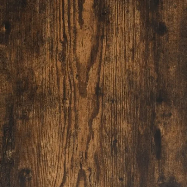 Clearance Spiselkrans rökfärgad ek 100x20x100 cm konstruerat trä Öppna Spisar