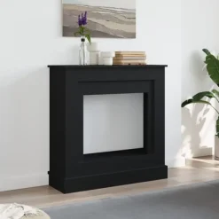vidaXL Spiselkrans svart 90x30x90 cm konstruerat trä