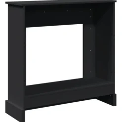 vidaXL Spiselkrans svart 90x30x90 cm konstruerat trä