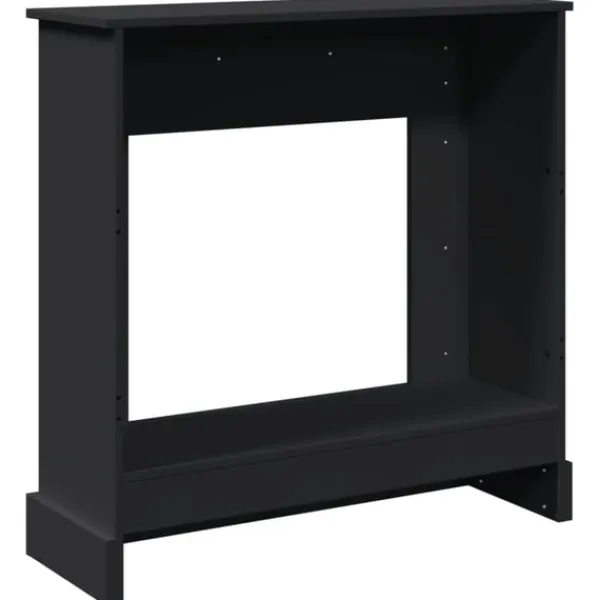 vidaXL Spiselkrans svart 90x30x90 cm konstruerat trä