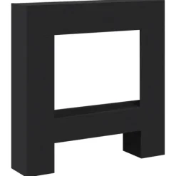 Online Spiselkrans svart 81x18x82 cm konstruerat trä Öppna Spisar