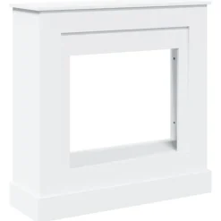 vidaXL Spiselkrans vit 90x30x90 cm konstruerat trä