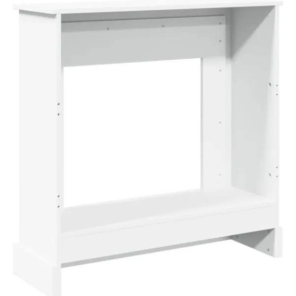 vidaXL Spiselkrans vit 90x30x90 cm konstruerat trä