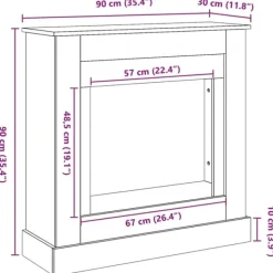 vidaXL Spiselkrans vit 90x30x90 cm konstruerat trä