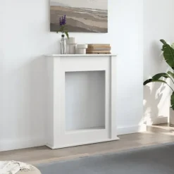vidaXL Spiselkrans vit 75x20x87,5 cm konstruerat trä