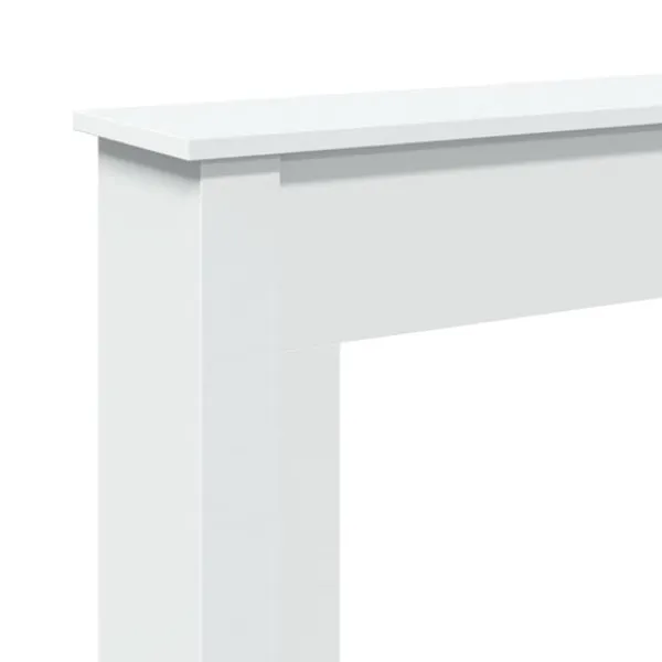 vidaXL Spiselkrans vit 75x20x87,5 cm konstruerat trä