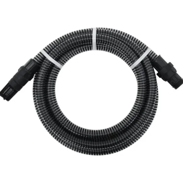 Sugslang med kopplingar mässing svart 1" 10 m PVC - Vattenslangar Bevattning