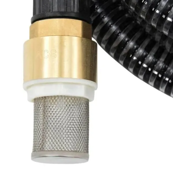Clearance sugslang med mässingsanslutningar Svart 1,1" 3 m PVC 151054 Bevattning