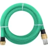 vidaXL sugslang med mässingsanslutningar Grön 1,1" 20 m PVC 151050