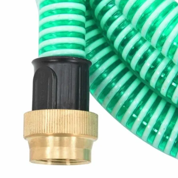 vidaXL sugslang med mässingsanslutningar Grön 1,1" 20 m PVC 151050